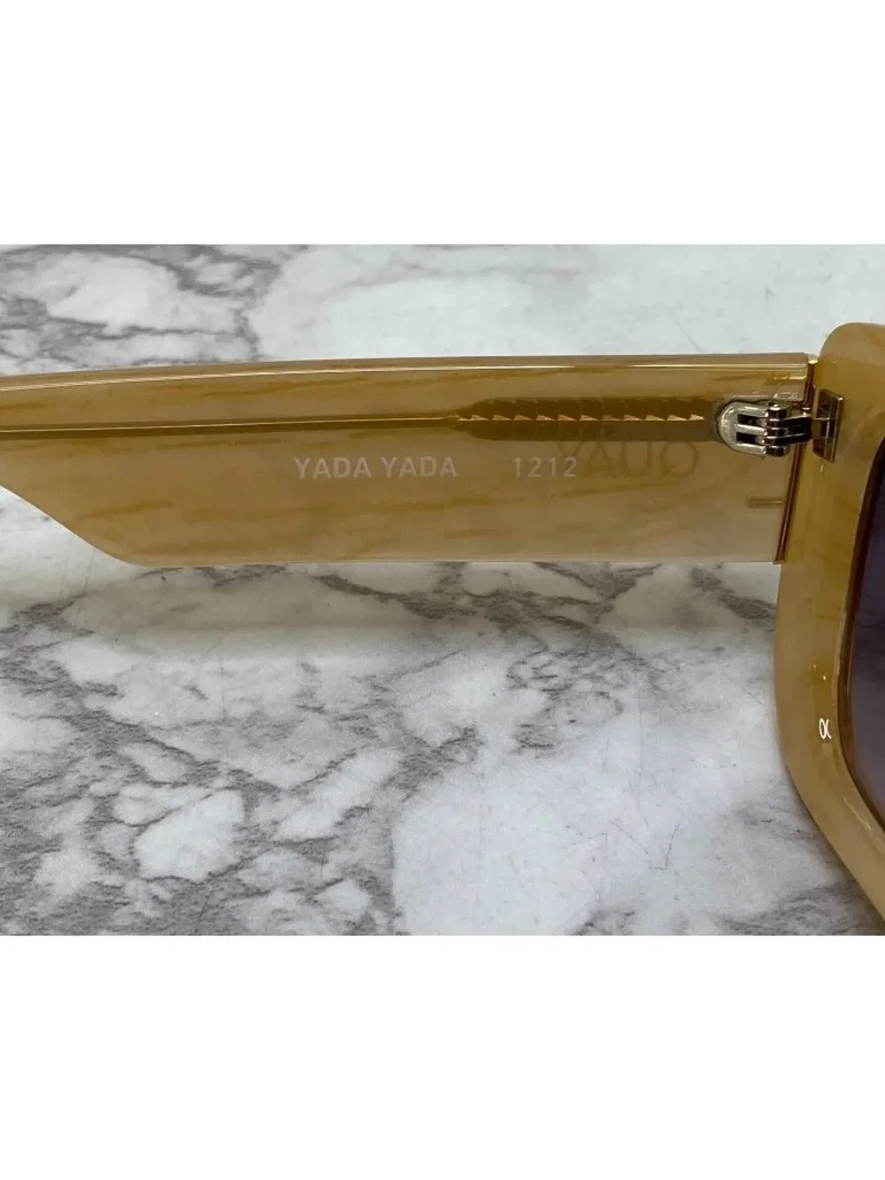 Quay Australia Yada Yada 1212 Square Amber Tan Sunglasses